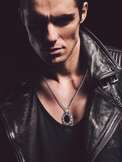 Foto 4 | Foto 4 | Collar Bandmax Para Hombre Con Calavera De Acero Inoxidable Y Ónix Negro - Venta Internacional.