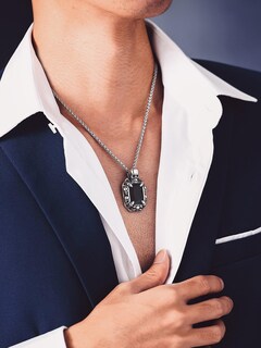 Foto 5 | Foto 5 | Collar Bandmax Para Hombre Con Calavera De Acero Inoxidable Y Ónix Negro - Venta Internacional.
