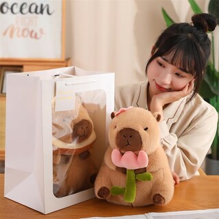 Foto 4 | Foto 4 | Muñeco De Peluche Lvqing Con Forma De Flor De Carpincho Con Auriculares Tostados De 40 Cm Para Niños - Venta Internacional.