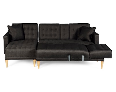 Foto 5 | Foto 5 | Sala Modular Doble Chaise Makora Marietta Con Memory Foam Color Negro Lino Respaldo Reclinable De 3 Posiciones