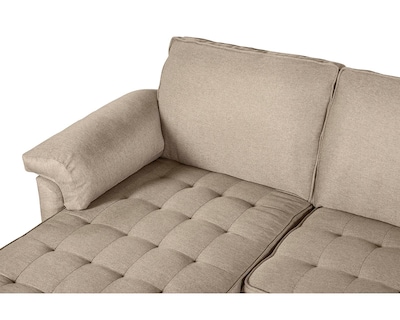 Foto 3 | Foto 3 | Sala Modular Doble Chaise Makora Salazar Con Memory Foam Color Arena Lino Respaldo Reclinable De 3 Posiciones