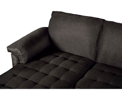 Foto 3 | Foto 3 | Sala Modular Doble Chaise Makora Salazar Con Memory Foam Color Negro Lino Respaldo Reclinable De 3 Posiciones