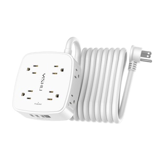 Foto 1 | Foto 1 | Regleta De Alimentación Yishu Con Protector Contra Sobretensiones De 15 Pies Con 8 Enchufes Y 4 Usb - Venta Internacional.