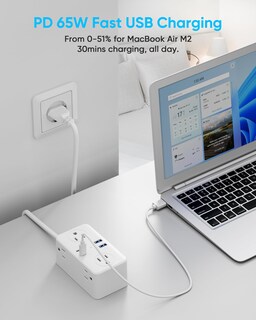 Foto 2 | Foto 2 | Adaptador De Enchufe De Viaje Kakyanill Ue/uk/us Power Strip De 6 Enchufes - Venta Internacional.