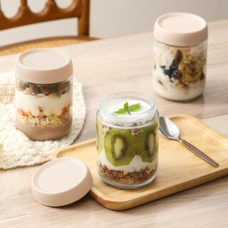 Foto 6 | Foto 6 | Frascos De Vidrio Negany Paquete De 3 500 Ml Con Tapas Herméticas Color Beige - Venta Internacional.