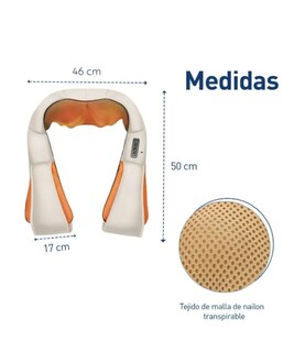 Foto 2 | Foto 2 | Masajeador Eléctrico Portátil Para Cintura Esplada Masajeadora Pistola De Cuello Beige Con Naranja