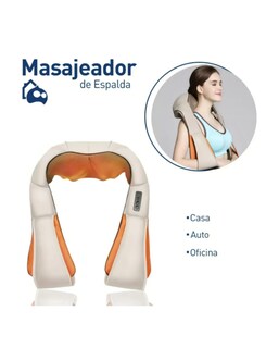 Foto 3 | Foto 3 | Masajeador Eléctrico Portátil Para Cintura Esplada Masajeadora Pistola De Cuello Beige Con Naranja
