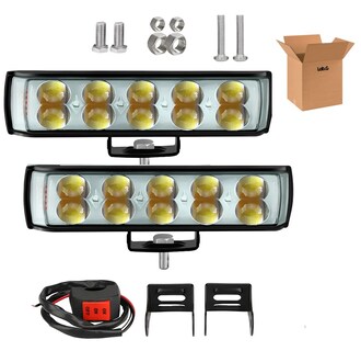 Foto 1 | Foto 1 | ''par Faros Auxiliares Led De Lupa 6 Color Luz De Moto 44000lm 10 Led ''