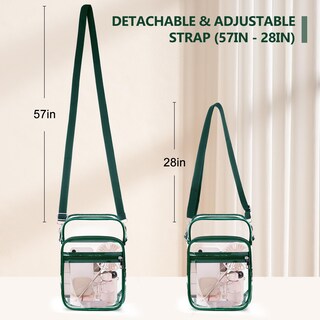 Foto 2 | Foto 2 | Bandolera Transparente De Pvc Aprobada Por Blvornl Stadium Color Verde - Venta Internacional.