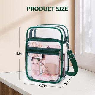 Foto 3 | Foto 3 | Bandolera Transparente De Pvc Aprobada Por Blvornl Stadium Color Verde - Venta Internacional.