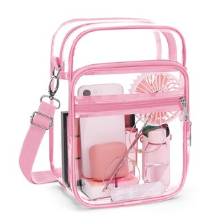 Foto 1 | Foto 1 | Bandolera Transparente De Pvc Aprobada Por Blvornl Stadium Color Rosa - Venta Internacional.