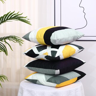 Foto 5 | Foto 5 | Juego De 4 Fundas De Cojín Galmaxs7 41 X 41 Cm Color Gris Y Amarillo - Venta Internacional.