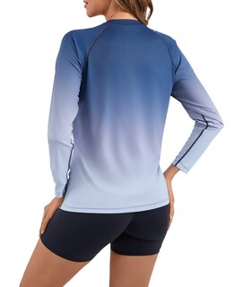Foto 2 | Foto 2 | Rash Guard Eteoepo Para Mujer Upf 50+ Manga Larga Azul Marino Talla M - Venta Internacional.