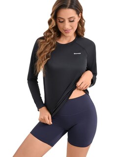 Foto 3 | Foto 3 | Protección Solar Rash Guard Eteoepo Para Mujer Upf 50+ Color Negro - Venta Internacional.