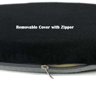 Foto 4 | Foto 4 | Cojín De Asiento Sigmat Memory Foam Antideslizante 45 Cm Terciopelo Negro - Venta Internacional.