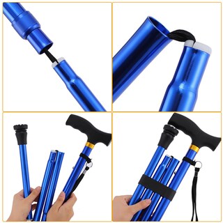 Foto 6 | Foto 6 | Bastón De Senderismo Lixiang Para Mujer Y Hombre Plegable Azul Puro - Venta Internacional.