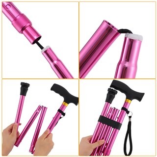 Foto 7 | Foto 7 | Bastón De Senderismo Lixiang Para Mujer Y Hombre Plegable Color Rosa Puro - Venta Internacional.