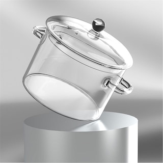 Foto 4 | Foto 4 | Olla Para Popurrí A Fuego Lento Cobksxuep Vidrio Transparente 2 Litros Con Tapa - Venta Internacional.
