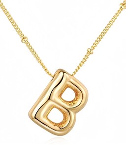 Foto 1 | Foto 1 | Collar Chunyee Bubble Letter De Oro De 18 Quilates Para Mujer - Venta Internacional.