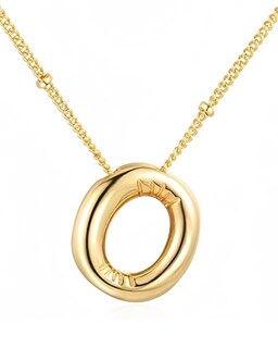 Foto 1 | Foto 1 | Collar Chunyee Bubble Letter De Oro De 18 Quilates Para Mujer - Venta Internacional.