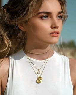 Foto 7 | Foto 7 | Collar Chunyee Bubble Letter De Oro De 18 Quilates Para Mujer - Venta Internacional.