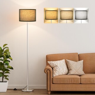 Foto 1 | Foto 1 | Lámpara De Pie Ambimall Modern 152 Cm Con Pantalla Negra Y Plateada - Venta Internacional.