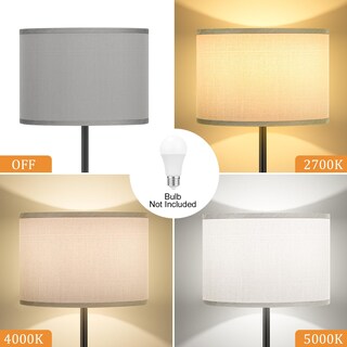 Foto 4 | Foto 4 | Lámpara De Pie Ambimall Modern De 152 Cm Con Pantalla Gris Y Poste Negro - Venta Internacional.