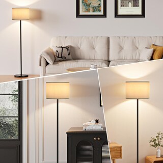 Foto 6 | Foto 6 | Lámpara De Pie Ambimall Modern De 152 Cm Con Pantalla Gris Y Poste Negro - Venta Internacional.