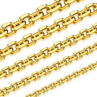 Foto 1 | Foto 1 | Collar Hoyazvet Gold Cable Chain 8 Mm 56 Cm Acero Inoxidable 316l - Venta Internacional.