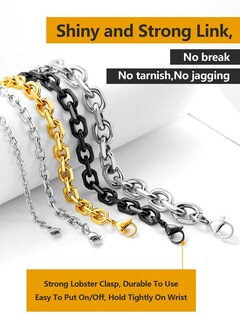 Foto 4 | Foto 4 | Collar Hoyazvet Gold Cable Chain 8 Mm 56 Cm Acero Inoxidable 316l - Venta Internacional.