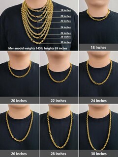Foto 6 | Foto 6 | Collar Hoyazvet Gold Cable Chain 8 Mm 56 Cm Acero Inoxidable 316l - Venta Internacional.