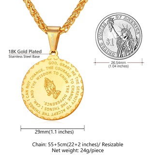 Foto 5 | Foto 5 | Collar U7 Con Forma De Mano De Oración Con Versículos Bíblicos Y Medalla De Acero Inoxidable - Venta Internacional.