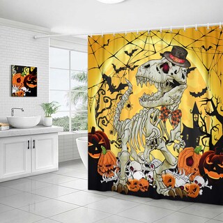 Foto 3 | Foto 3 | Cortina De Ducha Deecabin Divertida Calavera Gótica De Halloween - Venta Internacional.