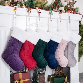 Foto 2 | Foto 2 | Medias Navideñas Bhd Beauty De Terciopelo Morado De 53 Cm 1 Paquete - Venta Internacional.