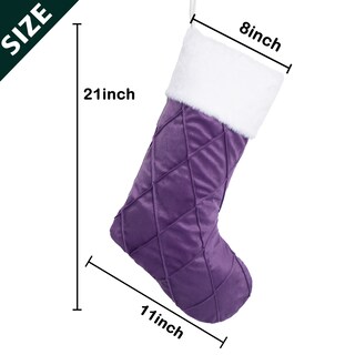 Foto 3 | Foto 3 | Medias Navideñas Bhd Beauty De Terciopelo Morado De 53 Cm 1 Paquete - Venta Internacional.