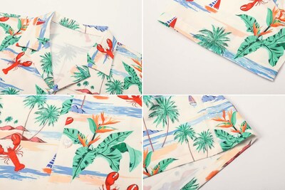 Foto 7 | Foto 7 | Camisa Sangtree Hawaiian De Manga Corta Con Botones Beige - Venta Internacional.