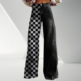 Foto 2 | Foto 2 | Pantalones Palazzo Lufhbehb Para Mujer Cintura Alta Estampado Floral Bohemio - Venta Internacional.