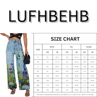 Foto 3 | Foto 3 | Pantalones Palazzo Lufhbehb Para Mujer Cintura Alta Estampado Floral Bohemio - Venta Internacional.