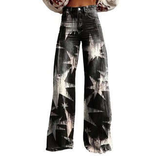 Foto 1 | Foto 1 | Pantalones Palazzo Lufhbehb Para Mujer Cintura Alta Estampado Floral Bohemio - Venta Internacional.