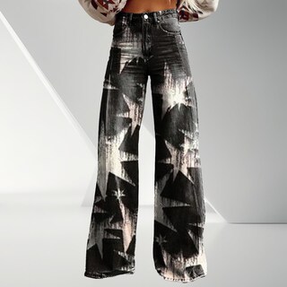 Foto 2 | Foto 2 | Pantalones Palazzo Lufhbehb Para Mujer Cintura Alta Estampado Floral Bohemio - Venta Internacional.