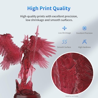 Foto 2 | Foto 2 | Resina Para Impresora 3d Anycubic 405 Nm Sla De Curado Uv 1 Kg Color Rojo Transparente - Venta Internacional.
