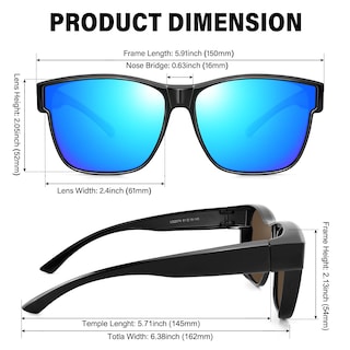 Foto 3 | Foto 3 | Gafas De Sol Fit Over Urumqi Polarizadas Uv400 Para Hombre Y Mujer - Venta Internacional.