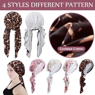 Foto 5 | Foto 5 | Gorros Chemo Headwear Halfchet Para Mujer Contra El Cáncer 4 Piezas - Venta Internacional.