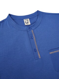 Foto 3 | Foto 3 | Camisa Hardaddy Henley Manga Corta Para Hombre Azul Talla L - Venta Internacional.