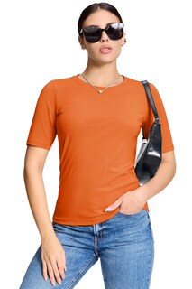 Foto 3 | Foto 3 | Camiseta Yucolen Para Mujer Deportiva Ajustada Algodón Naranja Xxl - Venta Internacional.