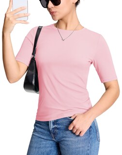 Foto 1 | Foto 1 | Camiseta Yucolen Para Mujer De Verano Algodón Entallada Rosa Claro - Venta Internacional.