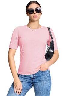 Foto 3 | Foto 3 | Camiseta Yucolen Para Mujer De Verano Algodón Entallada Rosa Claro - Venta Internacional.