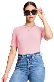 Foto 4 | Foto 4 | Camiseta Yucolen Para Mujer De Verano Algodón Entallada Rosa Claro - Venta Internacional.