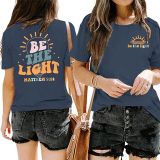 Foto 1 | Foto 1 | Camiseta Sulayesh Christian Be The Light Jesus Faith Para Mujer - Venta Internacional.