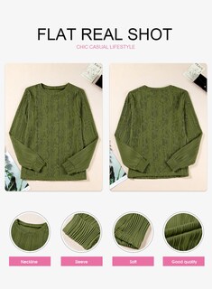 Foto 5 | Foto 5 | Camiseta Evaless Para Mujer 2024 Primavera Verano Otoño Jungla Verde - Venta Internacional.